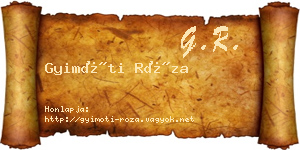 Gyimóti Róza névjegykártya