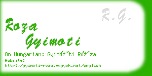 roza gyimoti business card